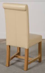Thats Furniture Washington Leather Dining Chairs for Dining Room or Kitchen in Cream - thumbnail 4