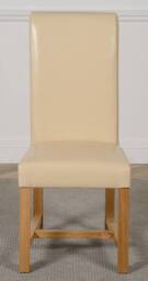 Thats Furniture Washington Leather Dining Chairs for Dining Room or Kitchen in Cream - thumbnail 2