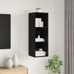 Berkfield Home TV Cabinet Black oak 37 x 37 x 107 cm Engineered wood - thumbnail 1