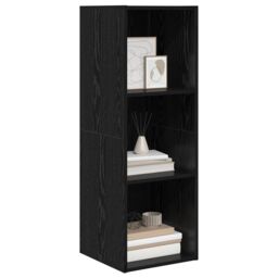 Berkfield Home TV Cabinet Black oak 37 x 37 x 107 cm Engineered wood - thumbnail 3