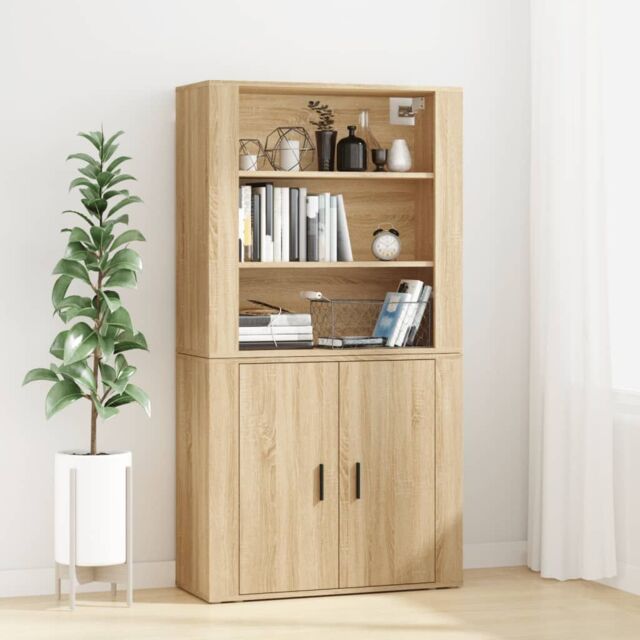Berkfield Home Highboard Sonoma Oak Engineered Wood in Brown - image 1