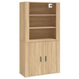 Berkfield Home Highboard Sonoma Oak Engineered Wood in Brown - thumbnail 2