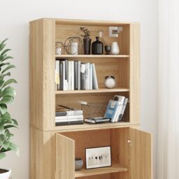 Berkfield Home Highboard Sonoma Oak Engineered Wood in Brown - thumbnail 4