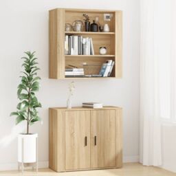 Berkfield Home Highboard Sonoma Oak Engineered Wood in Brown - thumbnail 3