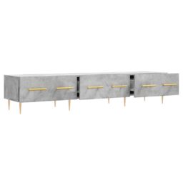 Berkfield Home TV Cabinet Concrete Grey 150x36x30 cm Engineered Wood - Size: 150 x 36 x 30 cm - thumbnail 6