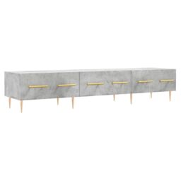 Berkfield Home TV Cabinet Concrete Grey 150x36x30 cm Engineered Wood - Size: 150 x 36 x 30 cm - thumbnail 2