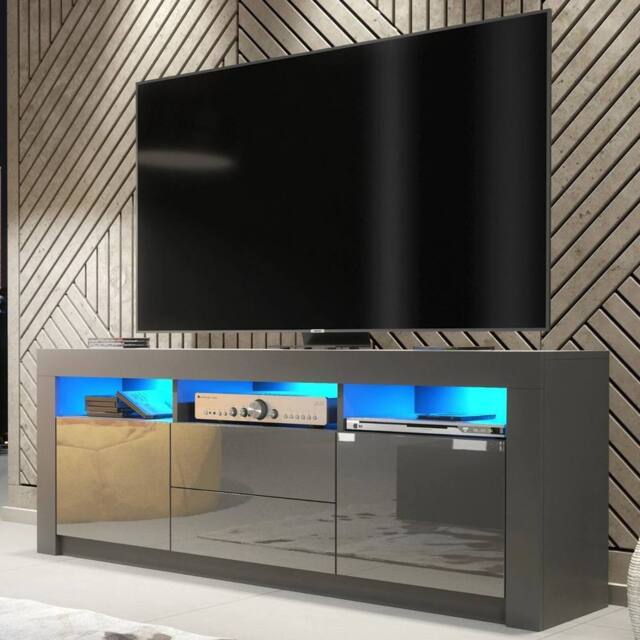 SPETLEK TV Stand Sideboard Cabinet Grey - Size: 0.6m2 - image 1