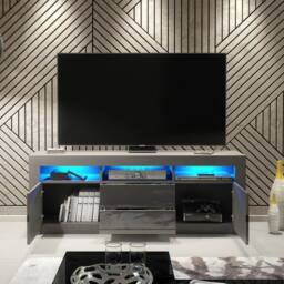 SPETLEK TV Stand Sideboard Cabinet Grey - Size: 0.6m2 - thumbnail 3