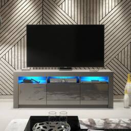 SPETLEK TV Stand Sideboard Cabinet Grey - Size: 0.6m2 - thumbnail 2