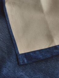 Luxury Living Chenille Blackout Pencil Pleat Top Curtains in Blue - Size: 117 cm x 96.5 cm - thumbnail 4