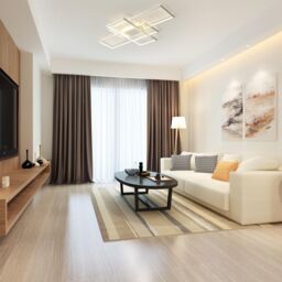 Garwarm Ceiling Light Dimmable LED Chandelier with Remote Control 50W Ceiling Lamp for Bedroom Dining Living Room Kitchen in White - thumbnail 8