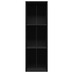 Berkfield Home Book Cabinet/TV Cabinet Black 36x30x114 cm Engineered Wood - Size: 36 x 30 x 114 cm - thumbnail 4
