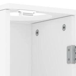 Xample Free Standing Toilet Paper Roll Holder Stand Wood Bathroom Storage Cabinet White - thumbnail 6