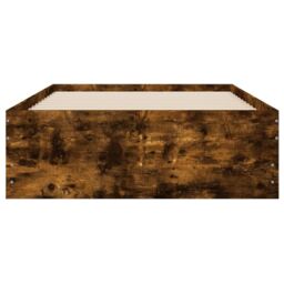 Berkfield Home Bed Frame with Drawers Smoked Oak 100x200 cm Engineered Wood in Brown - thumbnail 6