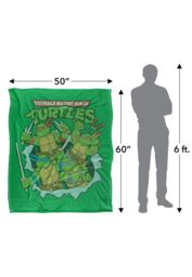 Teenage Mutant Ninja Turtles TMNT Group Retro Silky Touch Super Soft Throw Blanket 152 X 127 cm in White - thumbnail 5
