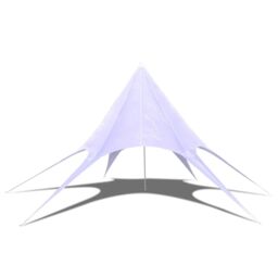 Berkfield Home Gazebo Hexagon Star Garden Pavilion 10m in White - thumbnail 2