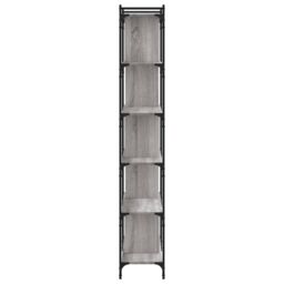 Berkfield Home Bookcase 6-Tier Grey Sonoma 76x32x192 cm Engineered Wood - Size: 76 x 32 x 192 cm - thumbnail 5