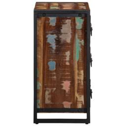 Berkfield Home Sideboard 50x35x70 cm Solid Wood Reclaimed in Brown - Size: 50 x 35 x 70 cm - thumbnail 3