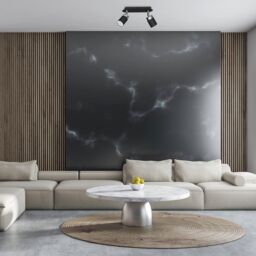 Milagro Joker Ceiling Lamp Hand Made Matt Black Polished Chrome Detail - thumbnail 3