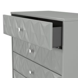 Ready Assembled 2 U Toledo 5 Drawer Chest (Ready Assembled) in Dark Grey - thumbnail 6