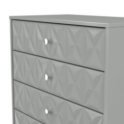 Ready Assembled 2 U Toledo 5 Drawer Chest (Ready Assembled) in Dark Grey - thumbnail 5