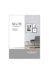 "nielsen Pixel 50x70cm Picture Frame (20""x28"") - Aluminium with Glass Front in White - Size: 50x70 cm"
