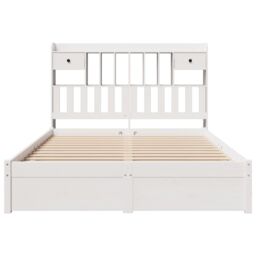 Berkfield Home Bookcase Bed without Mattress White 140x190cm Solid Wood Pine - Size: 140x190 cm - thumbnail 4