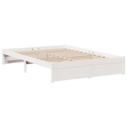 Berkfield Home Bookcase Bed without Mattress White 140x190cm Solid Wood Pine - Size: 140x190 cm - thumbnail 5