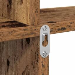 Berkfield Home Wall Shelf Old Wood 80x15x78.5 cm Engineered Wood in Brown - thumbnail 7