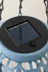 ValueLights Artichoke Pastel Solar Hanging Decorative Outdoor Garden Lantern Light in Baby Blue - thumbnail 5