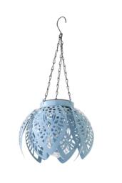 ValueLights Artichoke Pastel Solar Hanging Decorative Outdoor Garden Lantern Light in Baby Blue - thumbnail 6