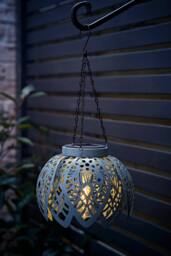 ValueLights Artichoke Pastel Solar Hanging Decorative Outdoor Garden Lantern Light in Baby Blue - thumbnail 2
