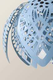 ValueLights Artichoke Pastel Solar Hanging Decorative Outdoor Garden Lantern Light in Baby Blue - thumbnail 4