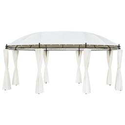 Berkfield Home Gazebo Cream White 530x350x265 cm in Beige - Size: 530 x 350 x 265 cm - thumbnail 2