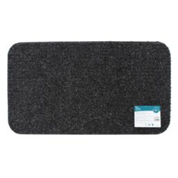 JVL Delta Scraper Door Mat, 40x70cm, Charcoal - Size: 40 cm x 70 cm - thumbnail 1