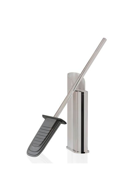 Cosmic Silicone Toilet Brush Self-Adhesive Slim Chrome Flat Collection in Grey - image 1