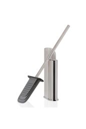 Cosmic Silicone Toilet Brush Self-Adhesive Slim Chrome Flat Collection in Grey