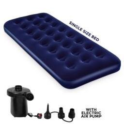Havendro Inflatable AirBed Mattress Size Single + Air Pump in Blue - thumbnail 2