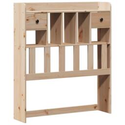 Berkfield Home Bookcase Bed without Mattress 90x200cm Solid Wood Pine in Light Tan - Size: 90x200 cm - thumbnail 7