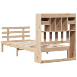 Berkfield Home Bookcase Bed without Mattress 90x200cm Solid Wood Pine in Light Tan - Size: 90x200 cm - thumbnail 6