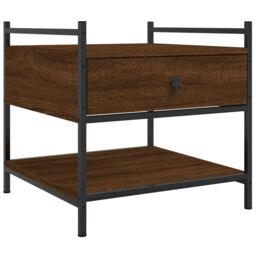 Berkfield Home Coffee Table Brown Oak 50x50x50 cm Engineered Wood - Size: 50 x 50 x 50 cm - thumbnail 2