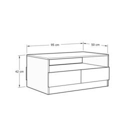 FORGEVIO Coffee Table, Royal Walnut Finish in Brown - thumbnail 2