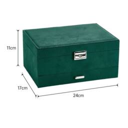 KORVIXA Jewellery Box Organizer Travel Portable Carry Earring in Green - Size: 900mm - thumbnail 2