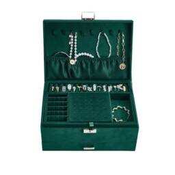KORVIXA Jewellery Box Organizer Travel Portable Carry Earring in Green - Size: 900mm - thumbnail 4