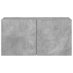 Berkfield Home TV Cabinet Wall-mounted Concrete Grey 80x30x41 cm - Size: 80 x 30 x 41 cm - thumbnail 6