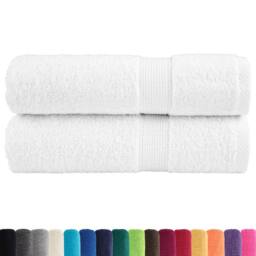 Berkfield Home Premium Hand Towels SOLUND 2pcs White 50x100cm 600gsm
