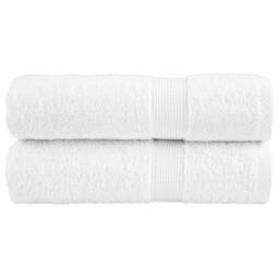 Berkfield Home Premium Hand Towels SOLUND 2pcs White 50x100cm 600gsm - thumbnail 2