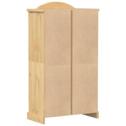 Berkfield Home Wardrobe Corona 102x52x186 cm Solid Wood Pine in Light Tan - Size: 102 x 52 x 186 cm - thumbnail 6