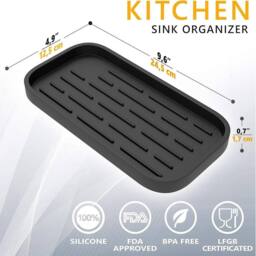 ATEK Rustproof Shower Caddy Bathroom Shelves Drill-Free & Quick-Dry Shower Organizer, Rustproof Bathroom storage Large, Black - thumbnail 2