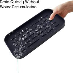ATEK Rustproof Shower Caddy Bathroom Shelves Drill-Free & Quick-Dry Shower Organizer, Rustproof Bathroom storage Large, Black - thumbnail 3